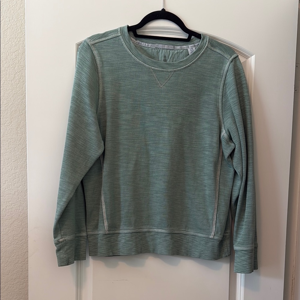 Tommy Bahama Textured Sage Crewneck Sweater